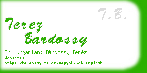 terez bardossy business card