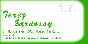 terez bardossy business card